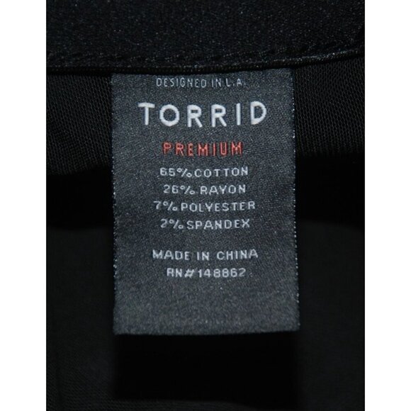 Torrid Premium Women's Black Distressed Jeans Size 22 Bombshell Skinny Stretch - Picture 10 of 10